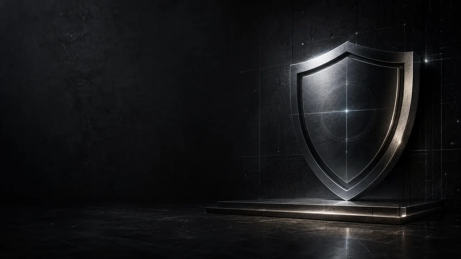Metallic cybersecurity artwork for SuaveX Secure