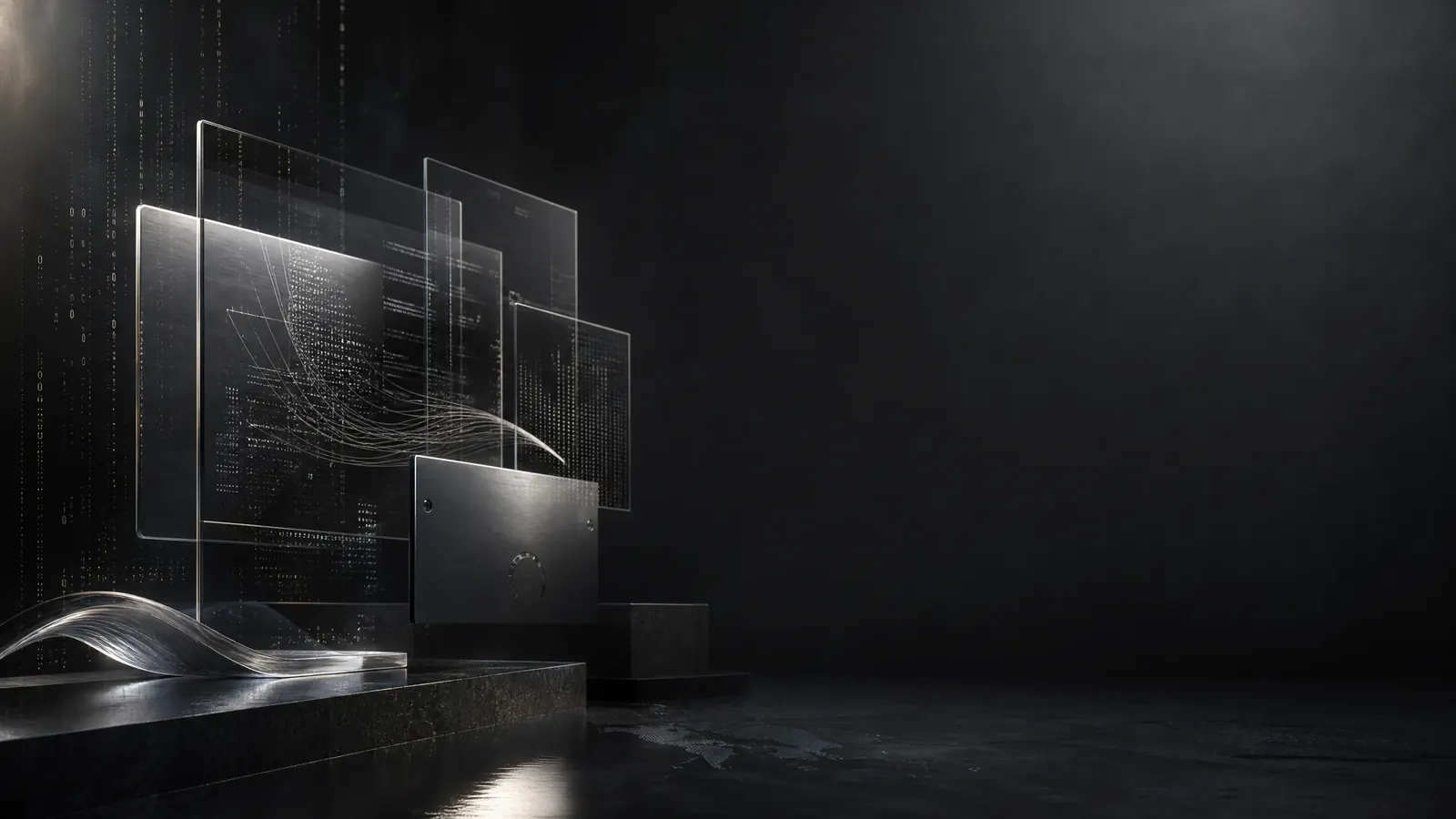Metallic open-book artwork for cybersecurity insights